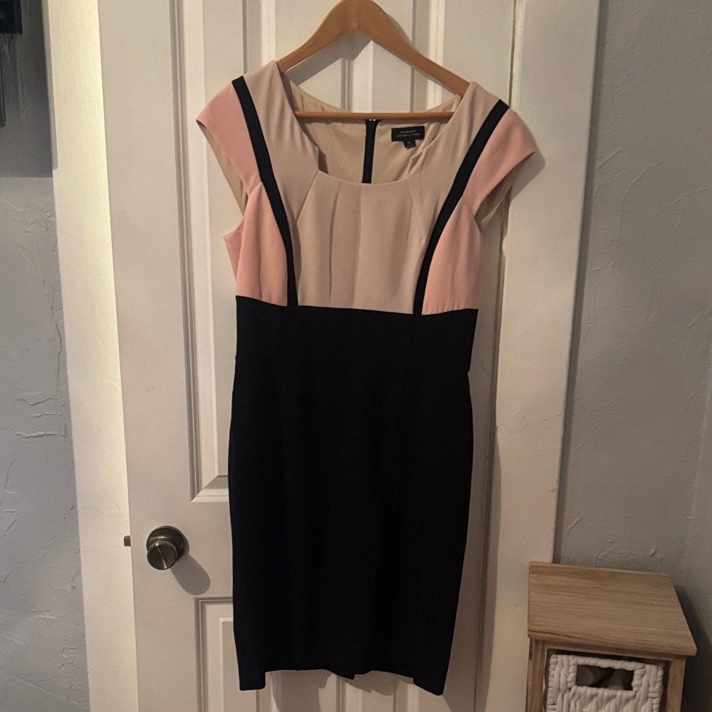 Tahari ASL Pink and Black Dress